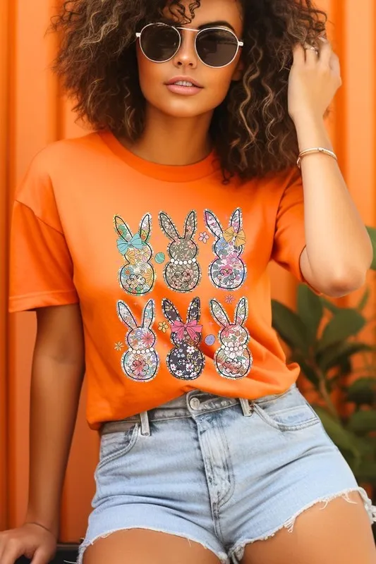 Easter Bunny Floral  Graphic Tee