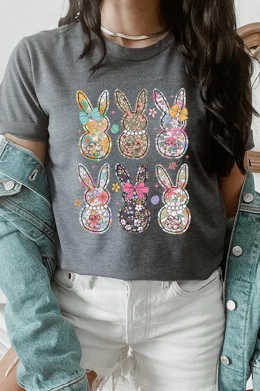 Easter Bunny Floral  Graphic Tee