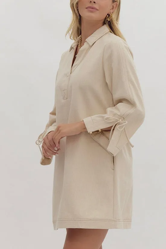 Ecru Denim Dress