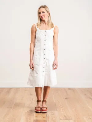 ecru denim dress