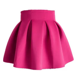 Elegant Good Fashion Red Green Black Mini Skater Skirt Ball Gown With Zipper Skirts For Women