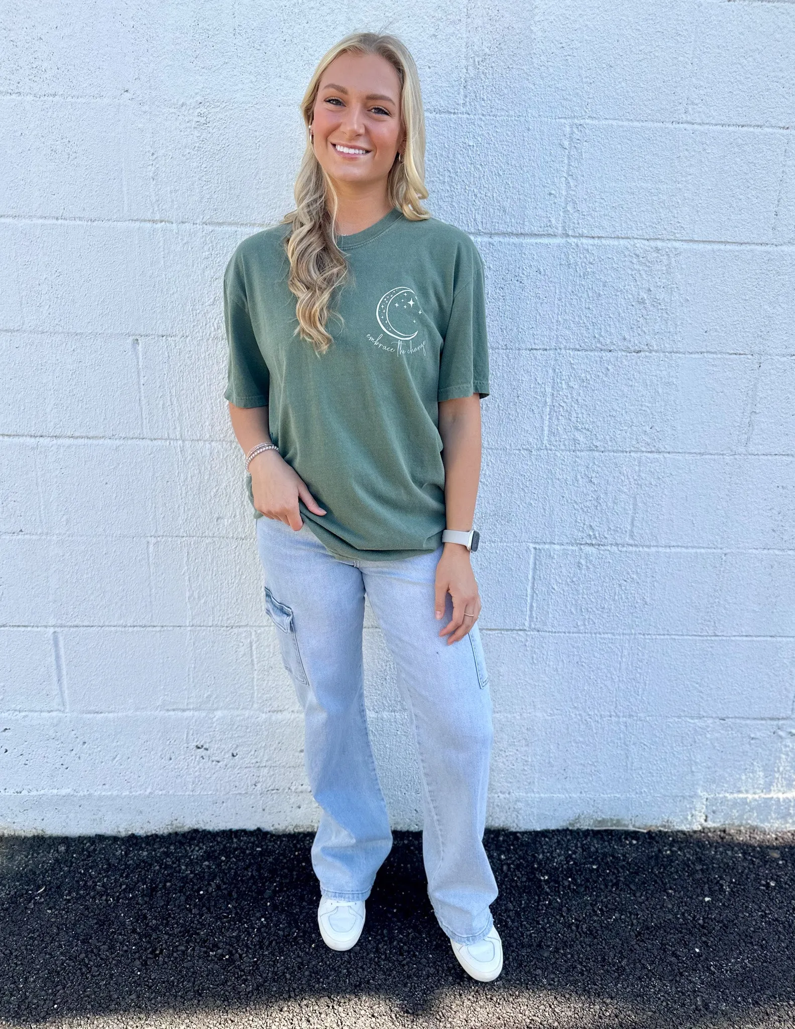Embrace the Change Vintage Graphic Oversized SS Tee