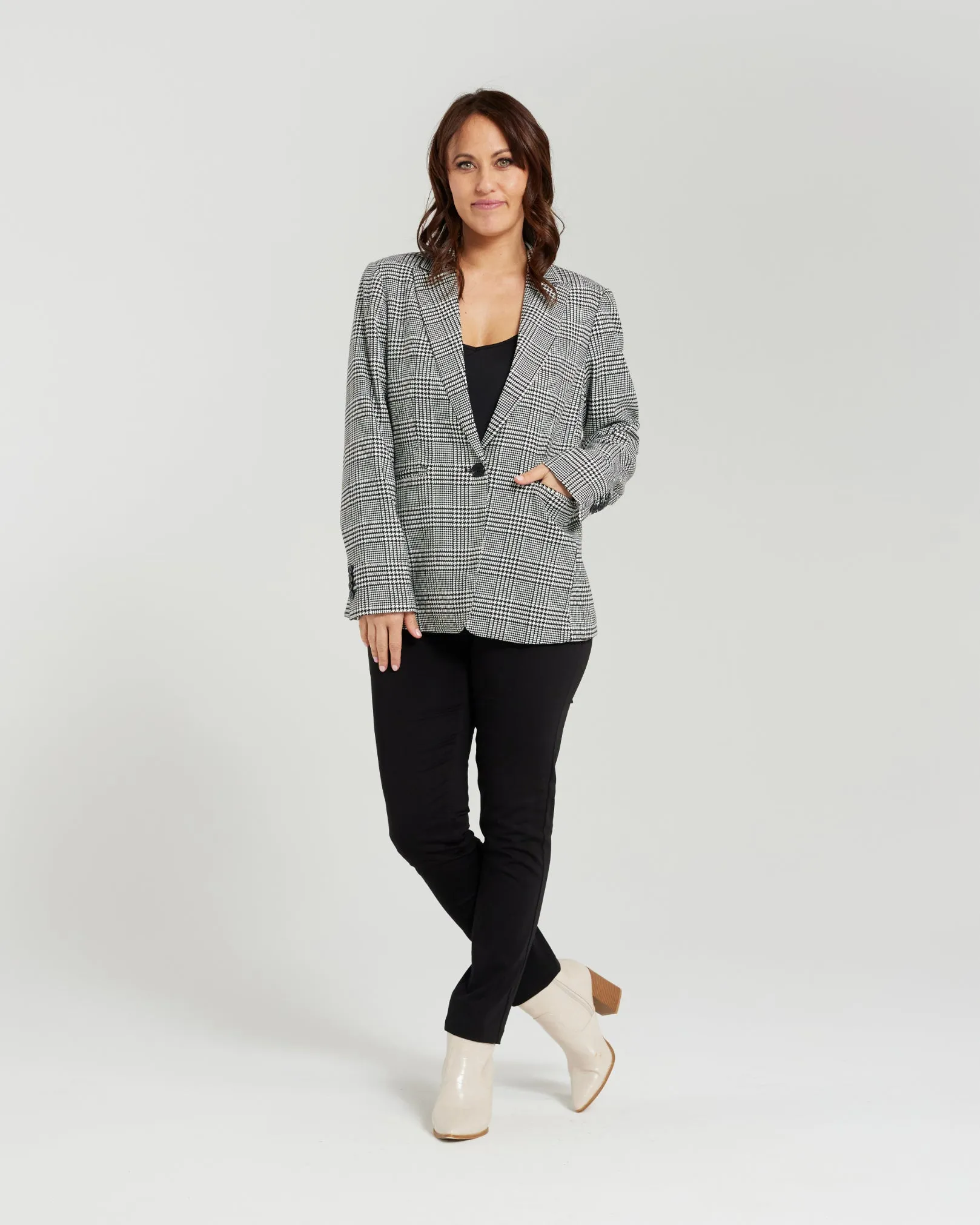 Emma Jacket - Houndstooth Mix