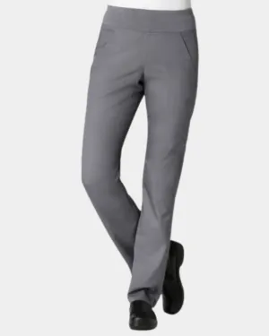 EON Women's 7-Pocket Yoga Waistband Pants - Pewter M Petite - 7338