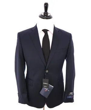 ERMENEGILDO ZEGNA - By SAKS FIFTH AVENUE "Slim" SILK BLEND Navy Suit - 42S