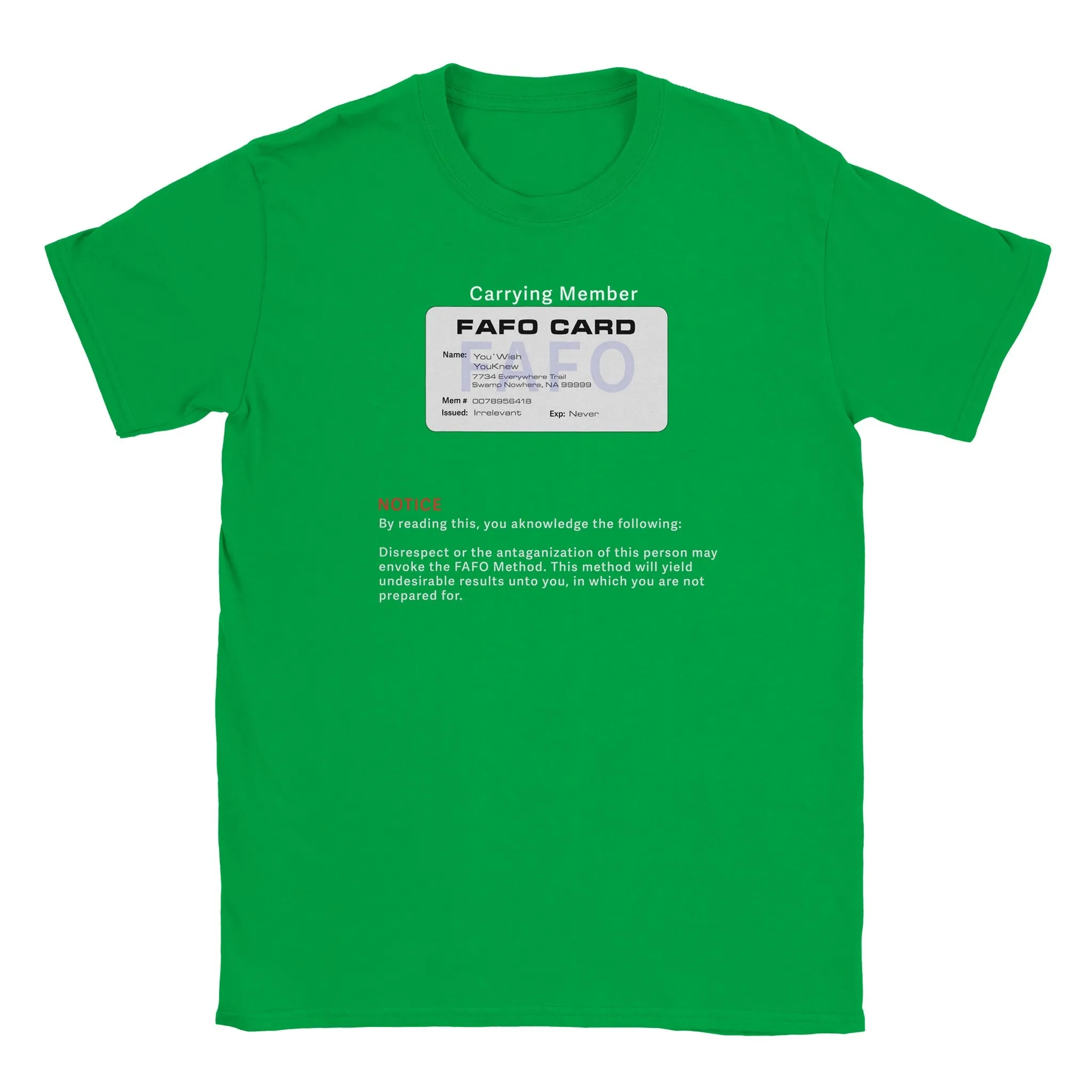 FAFO Unisex Softstyle T-Shirt – Bold Humor, Classic Comfort