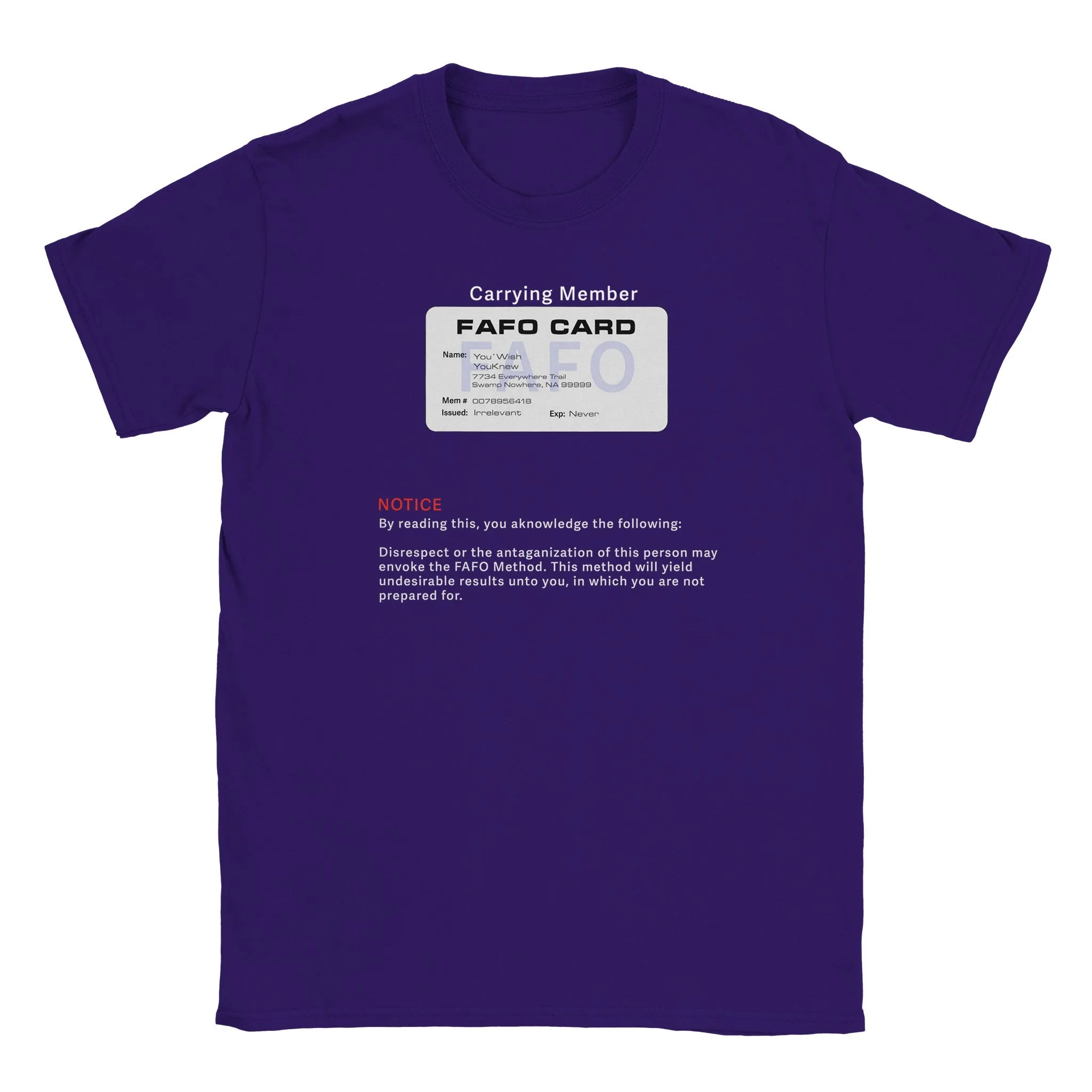 FAFO Unisex Softstyle T-Shirt – Bold Humor, Classic Comfort