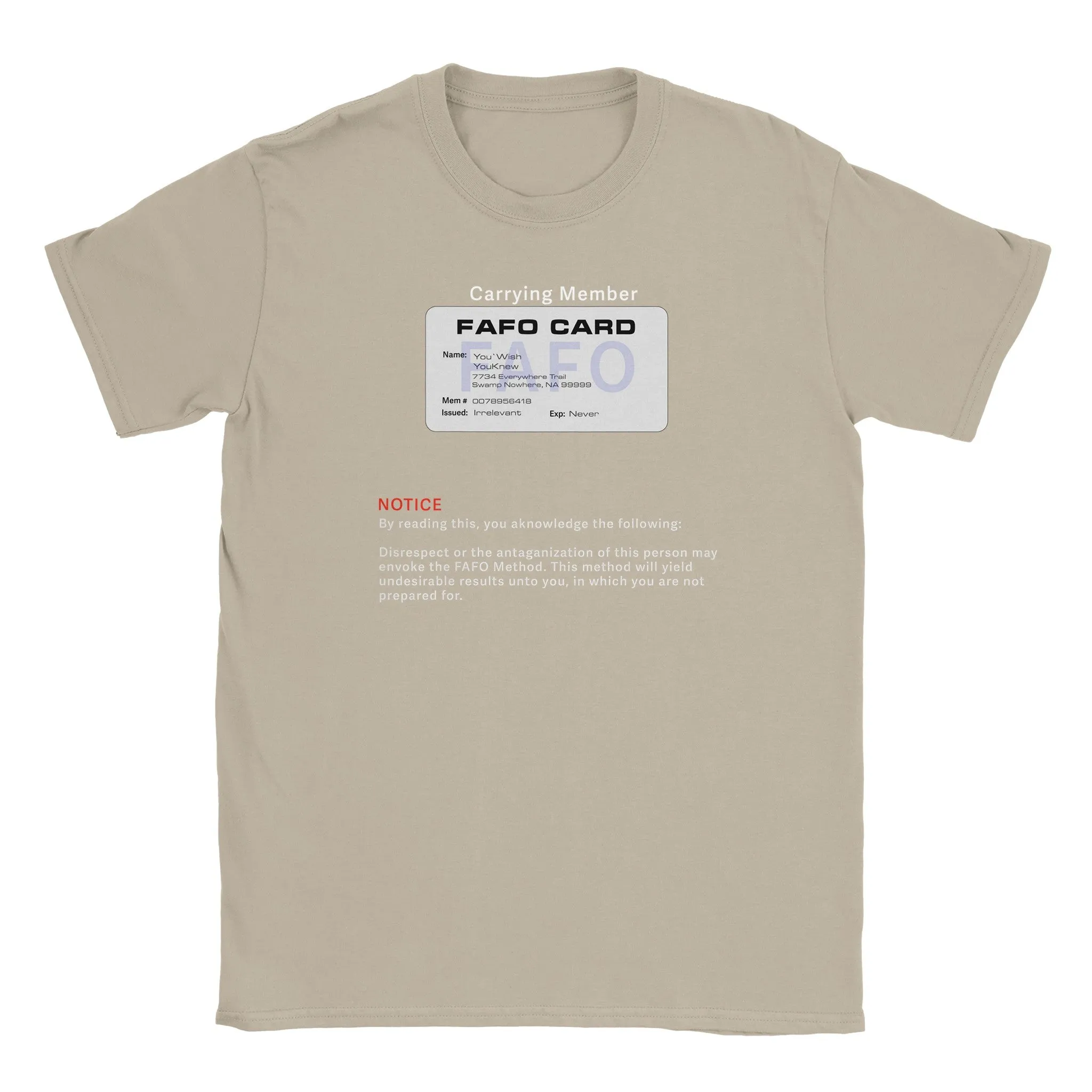FAFO Unisex Softstyle T-Shirt – Bold Humor, Classic Comfort