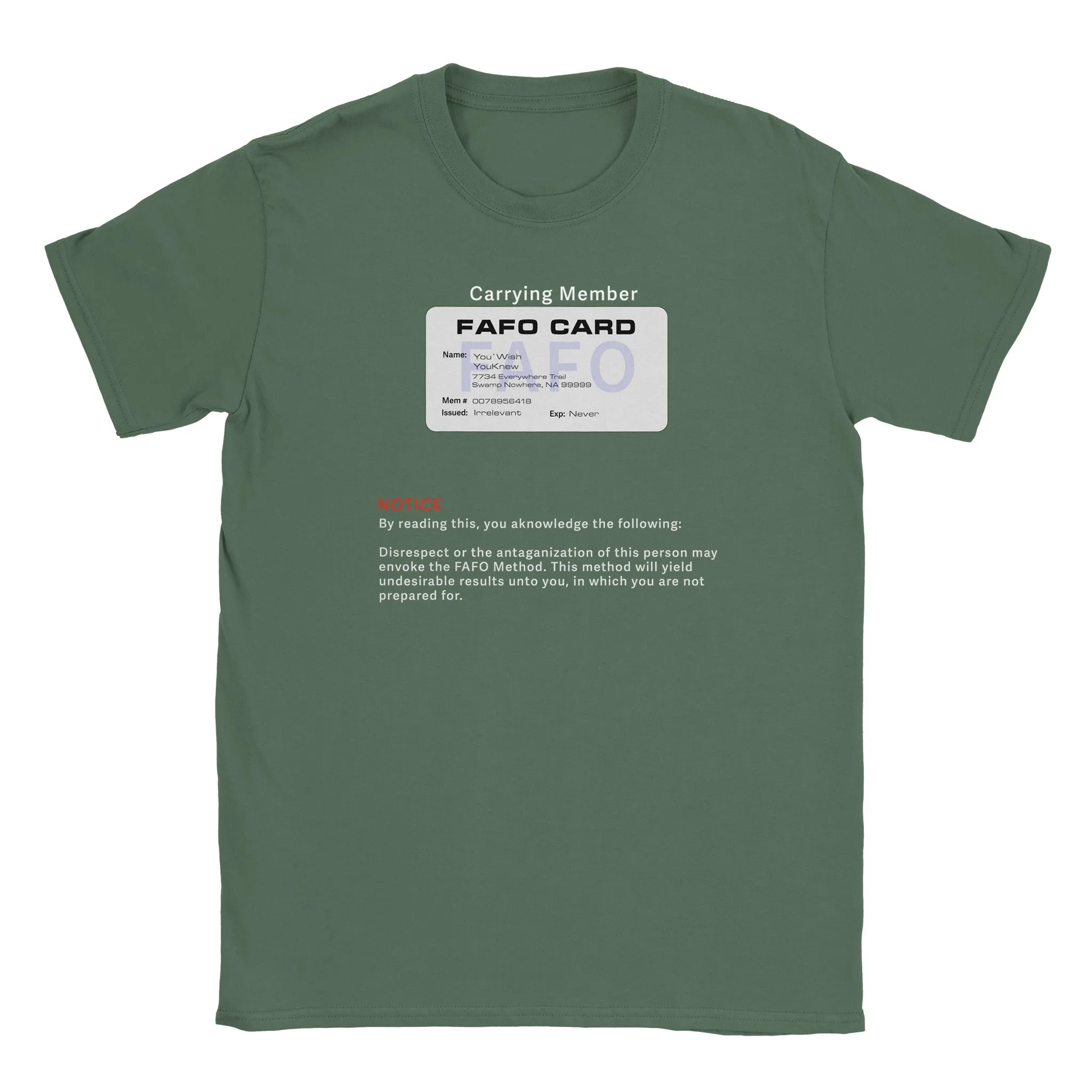 FAFO Unisex Softstyle T-Shirt – Bold Humor, Classic Comfort