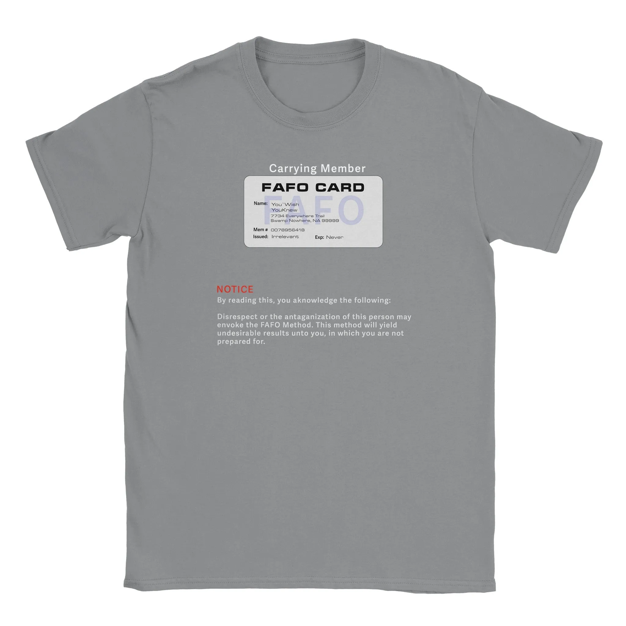 FAFO Unisex Softstyle T-Shirt – Bold Humor, Classic Comfort