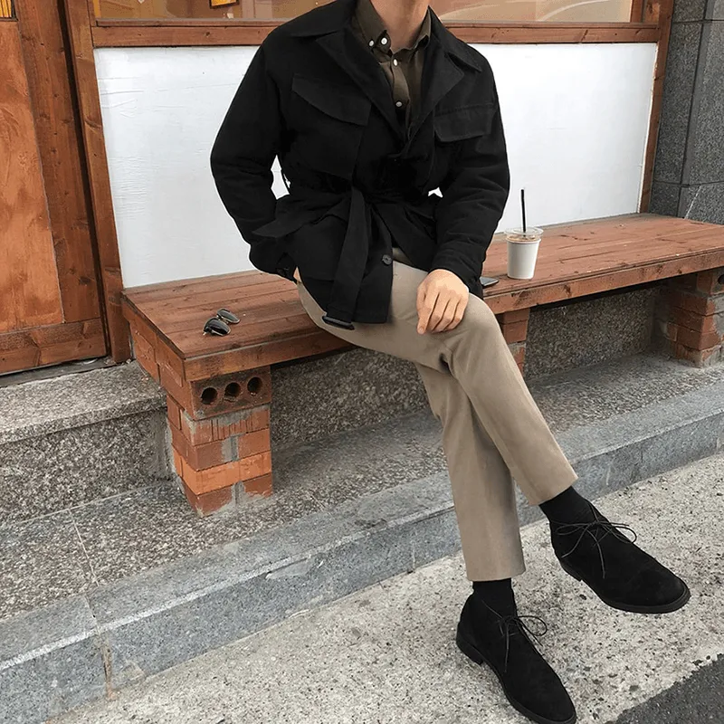 Fashion Simple Men'S Slim Fit Straight Pants