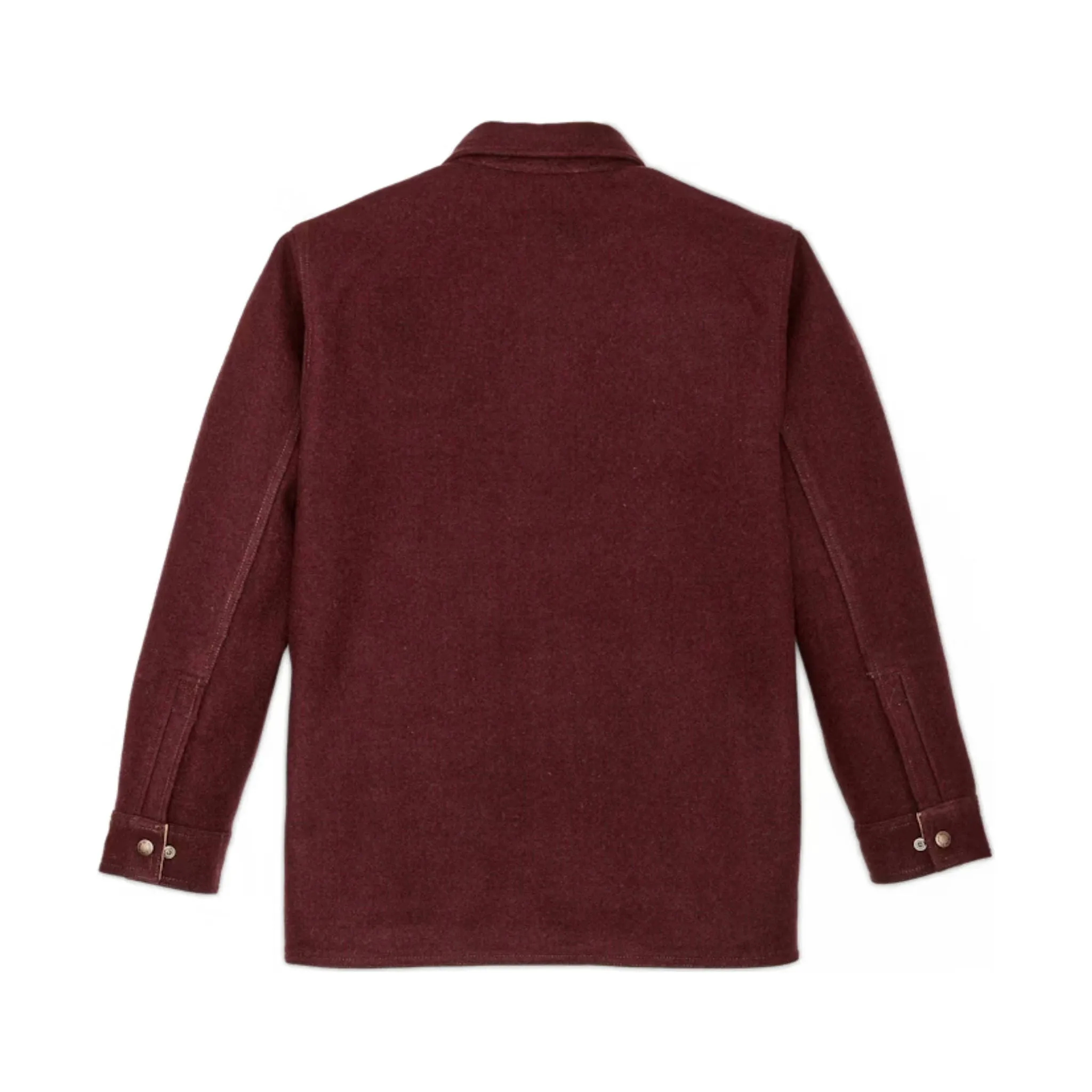 Filson Men's Lined Mackinaw Wool Jac Shirt - Dark Red/ Black Houndstooth