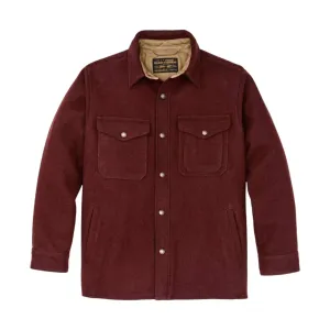 Filson Men's Lined Mackinaw Wool Jac Shirt - Dark Red/ Black Houndstooth