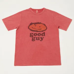 Flea-T 1950s 'good guy' Short Sleeve T-Shirt - Red