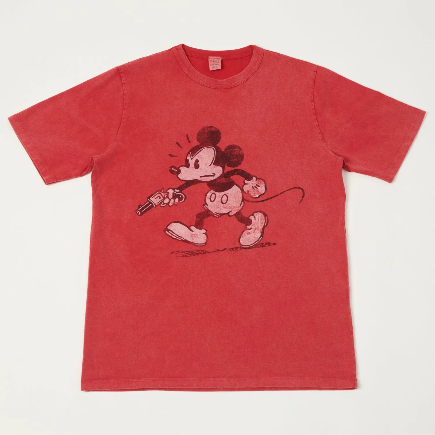 Flea-T 1950s 'Rebel Mickey' Short Sleeve T-Shirt - Red