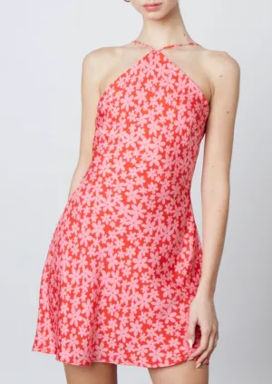 Floral Halter Mini Dress