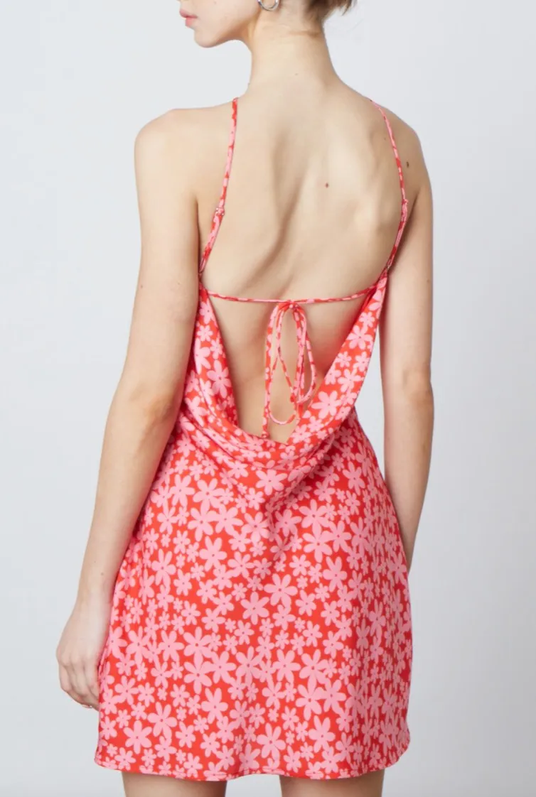 Floral Halter Mini Dress