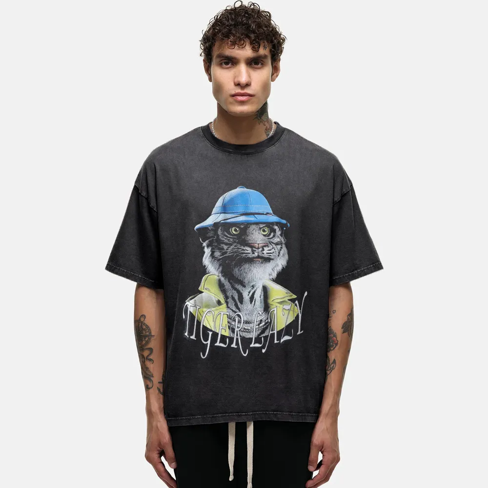 Gangster Tiger Washed T-Shirt