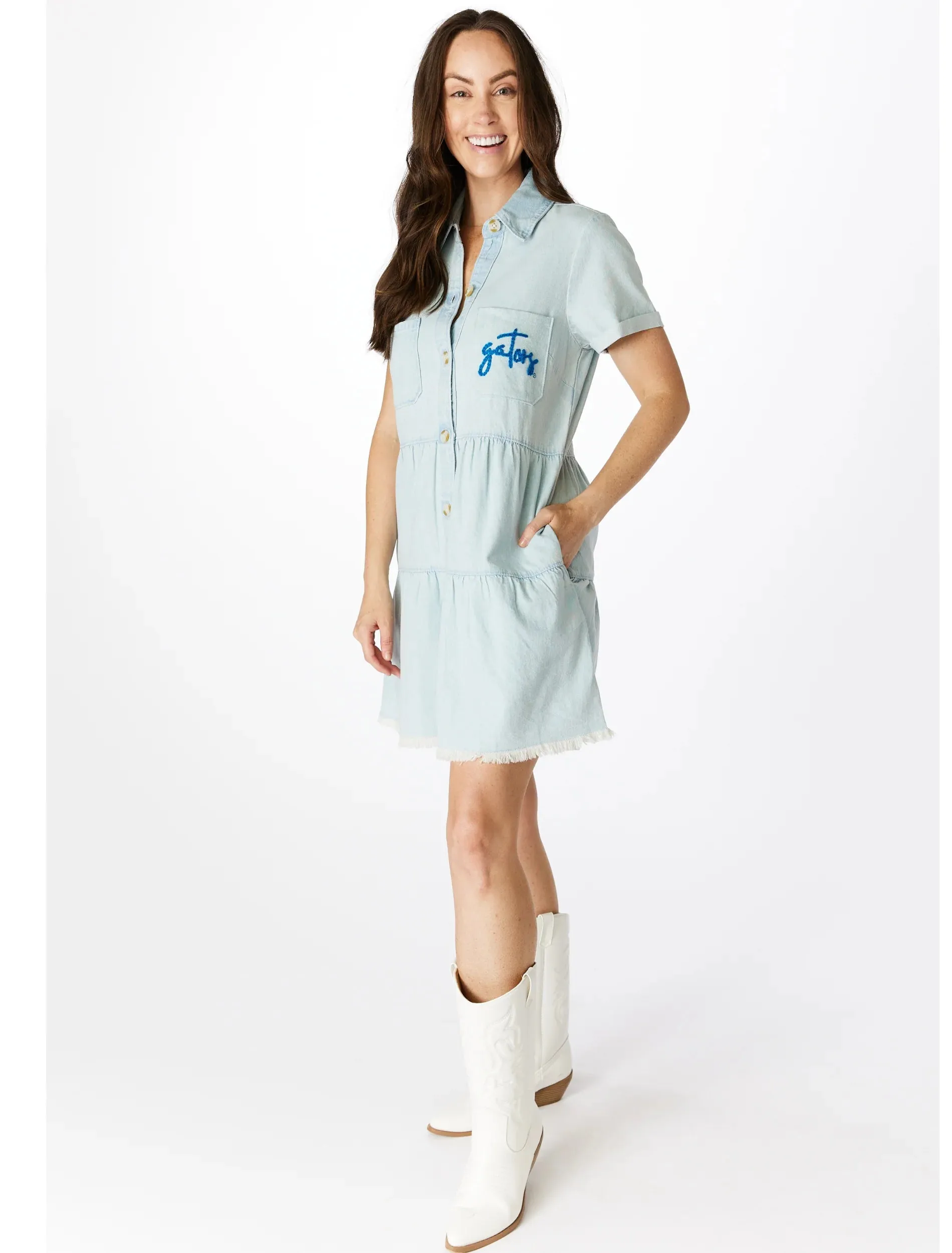 Gator Girl Denim Dress