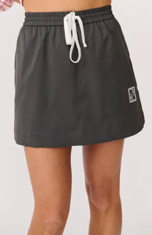 GEORGIA MINI SKIRT || CHARCOAL