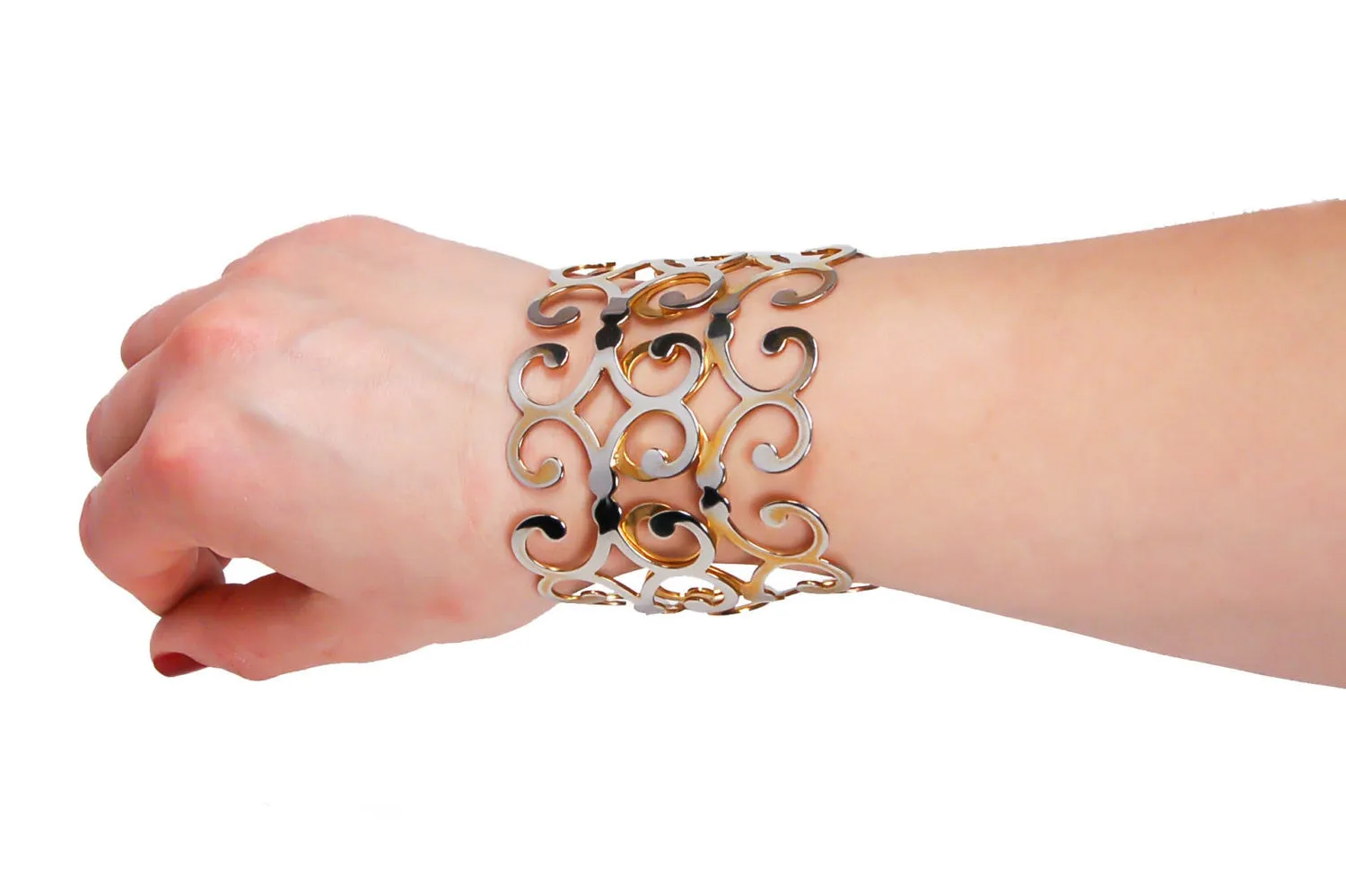 Gold Scroll Cuff Bracelet