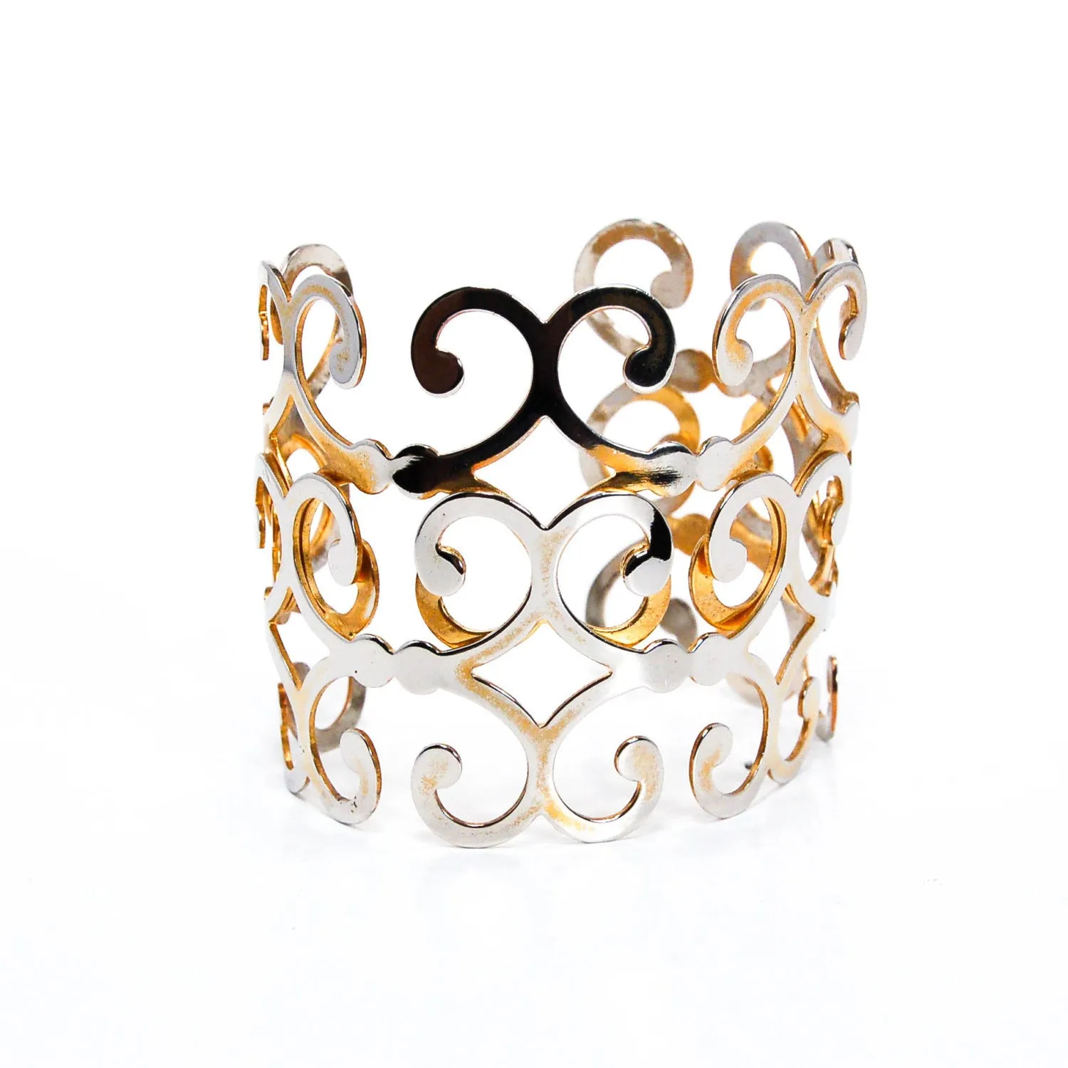 Gold Scroll Cuff Bracelet