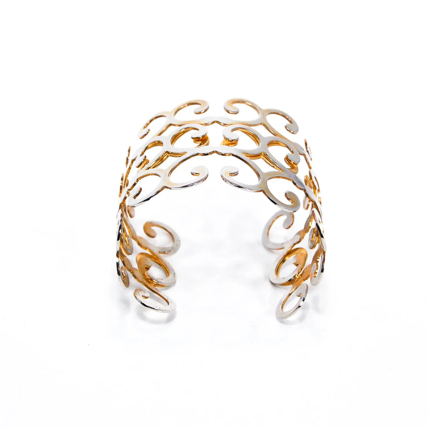 Gold Scroll Cuff Bracelet