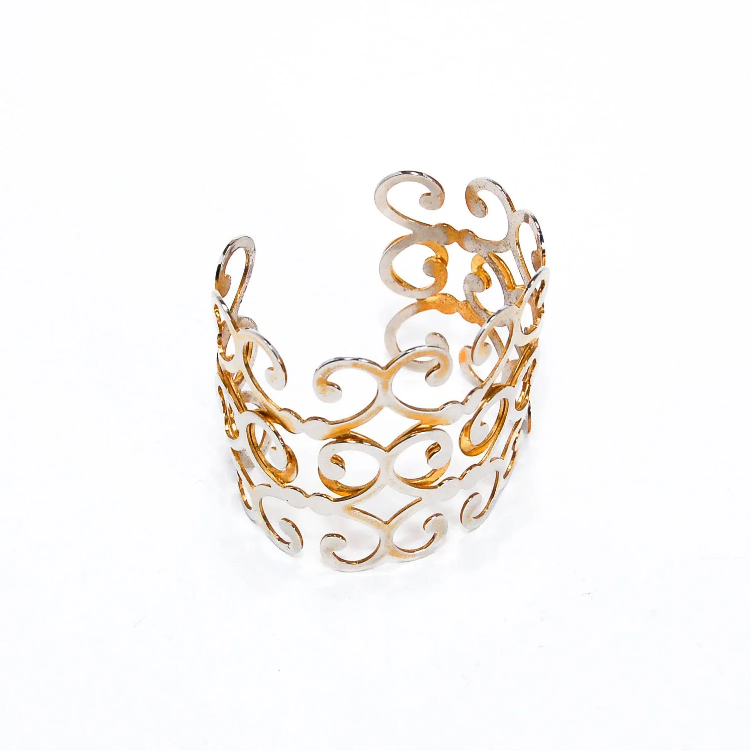 Gold Scroll Cuff Bracelet