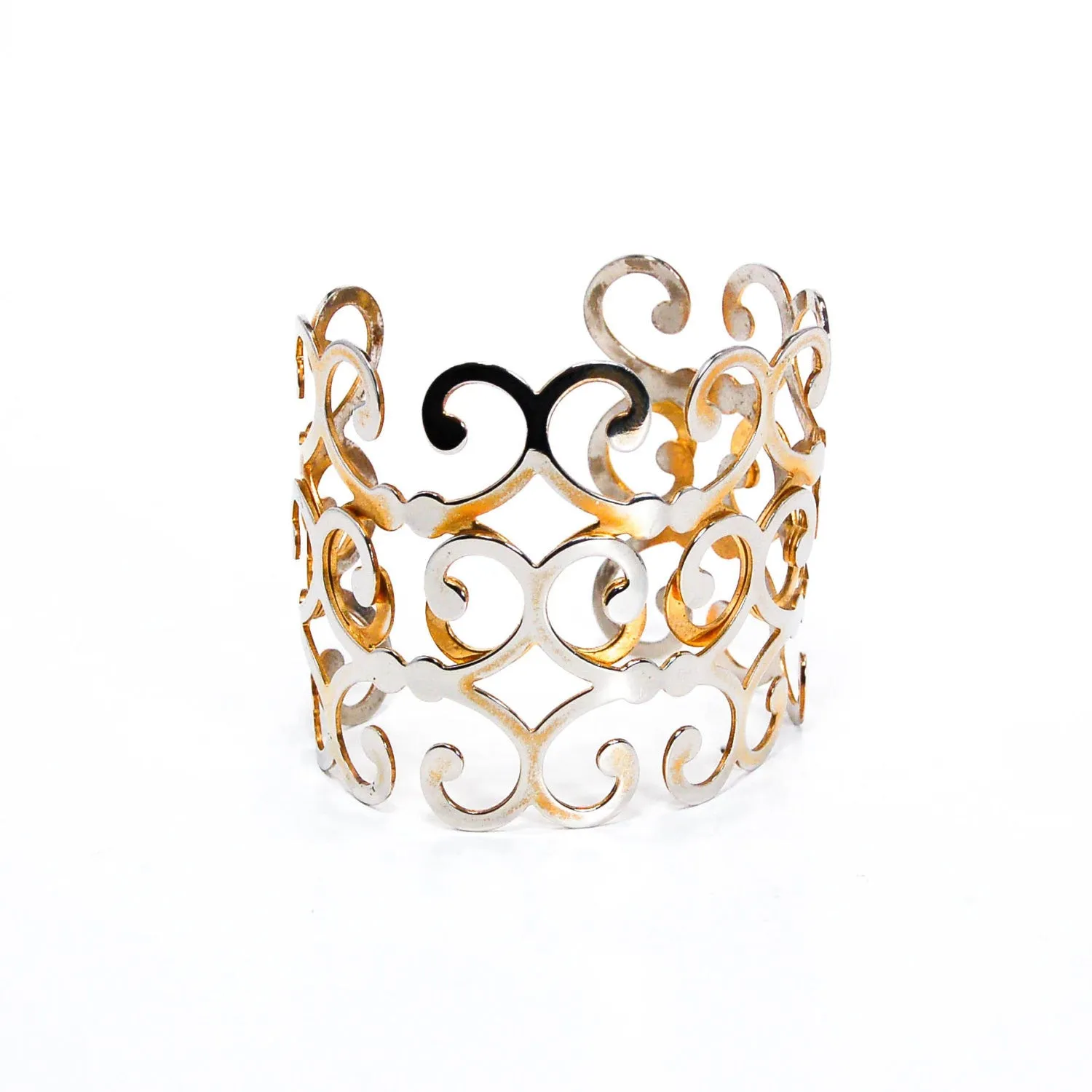 Gold Scroll Cuff Bracelet