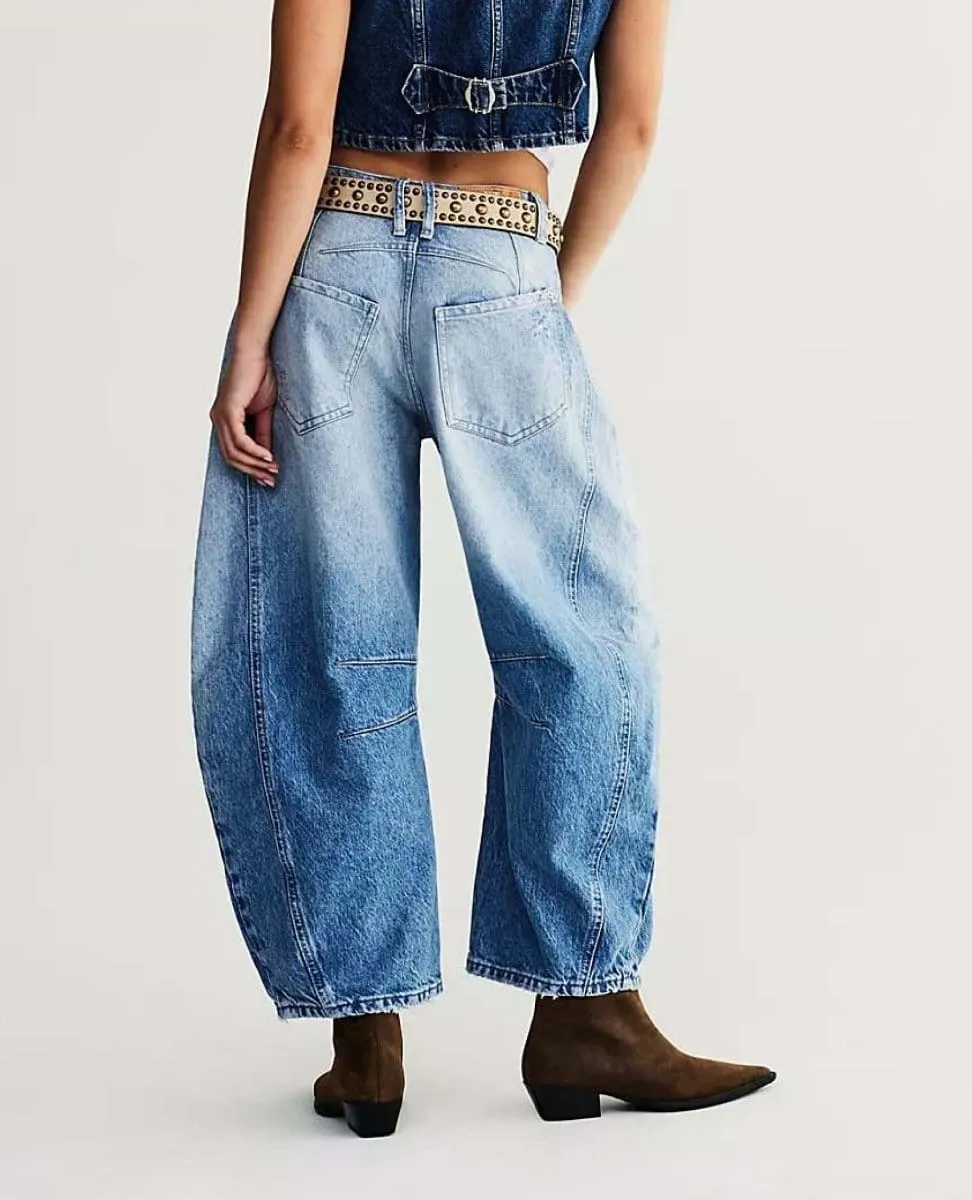 Good Luck Barrel Jean Barnyard Blue