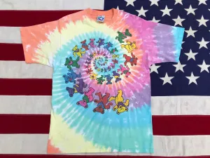 Grateful Dead “ Spiral Bears 1997 “ Original Vintage Rock Tie Dye T-Shirt by Liquid Blue Made In USA