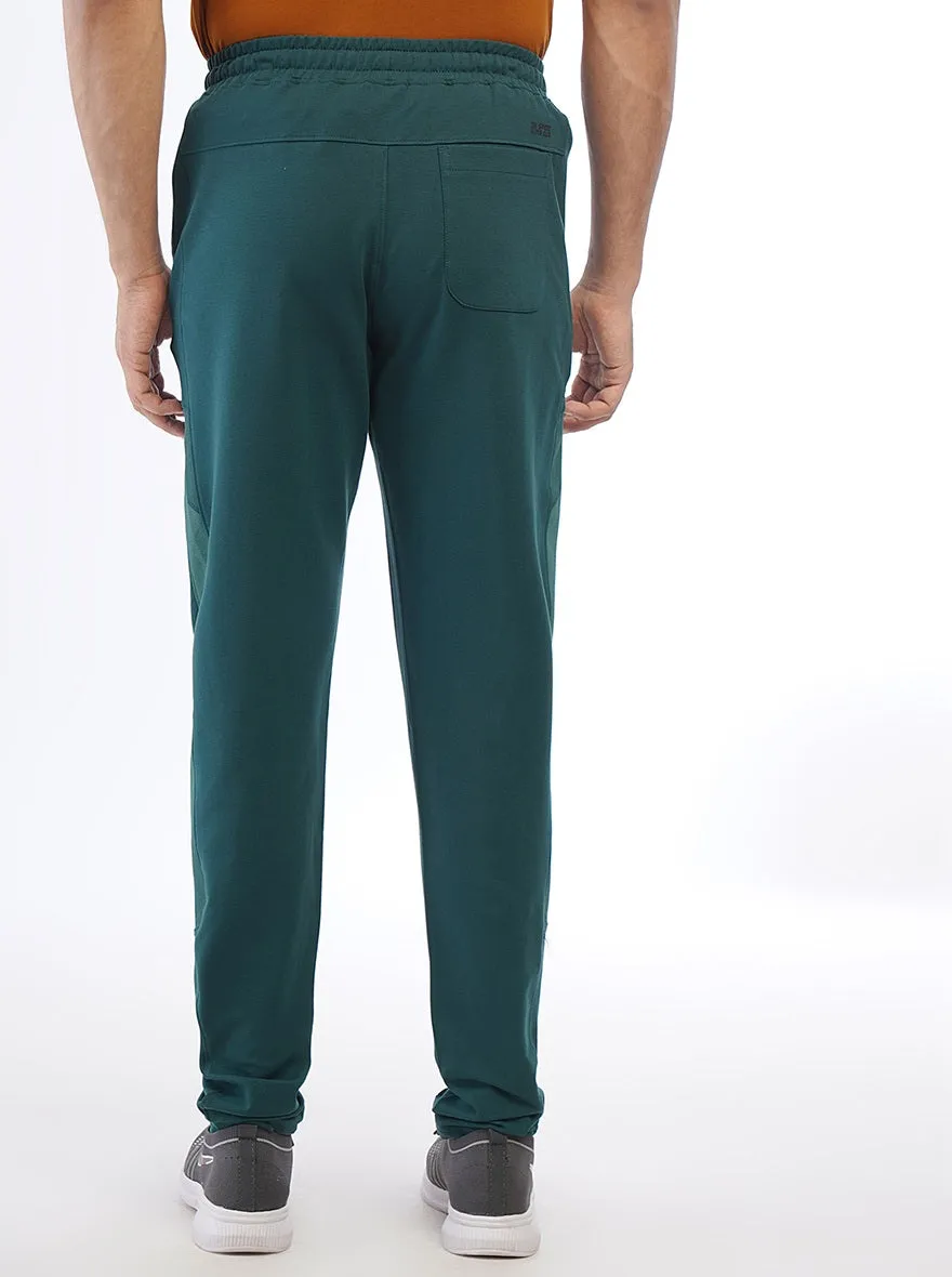 Green Solid Slim Fit Track Pant | JadeBlue
