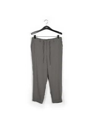 Grey striped tapered pants