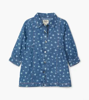 Heart Cluster Baby Denim Dress