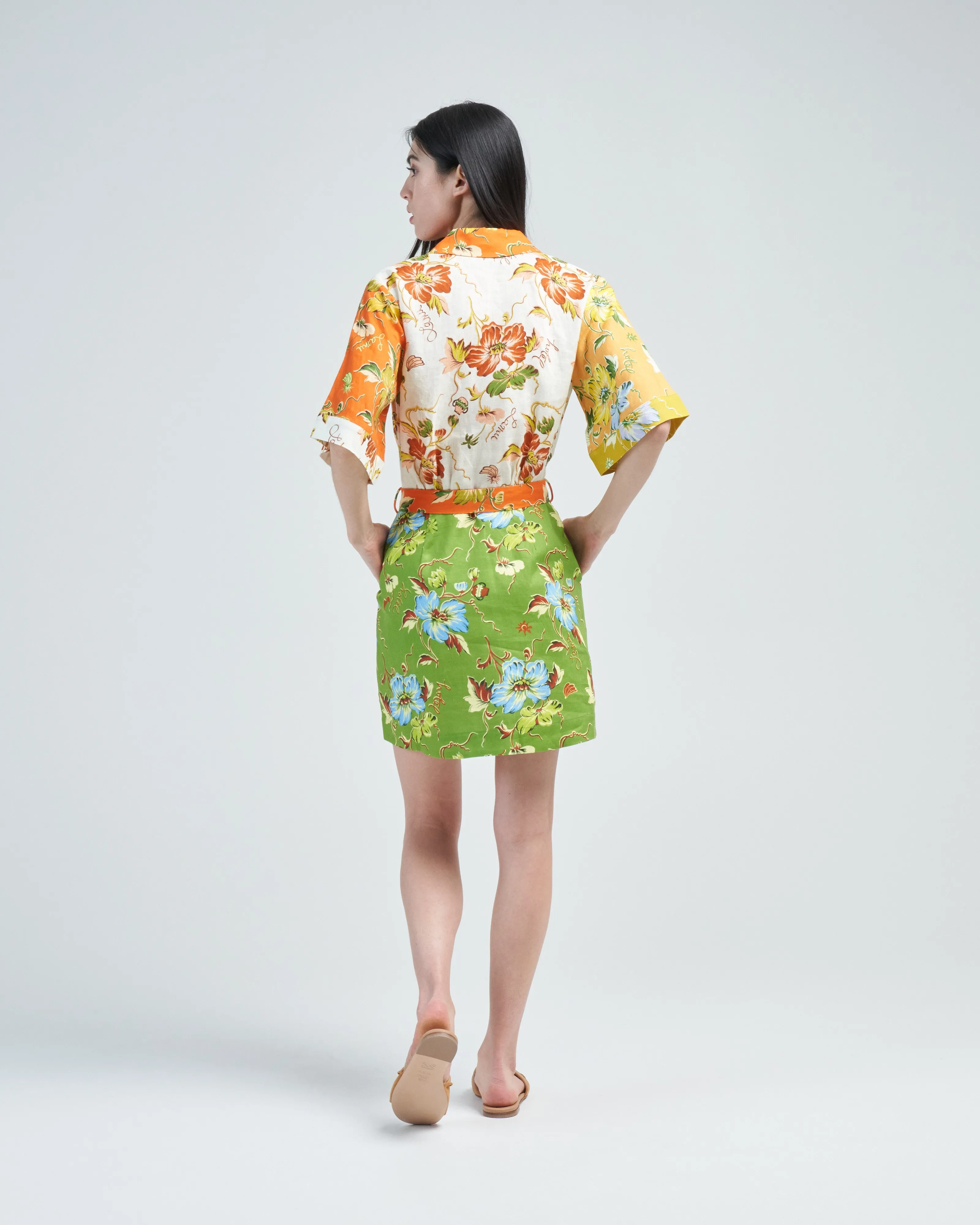 hotel lamu spliced mini dress