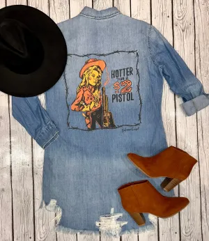 Hotter Than A $2 Pistol - Denim Dress