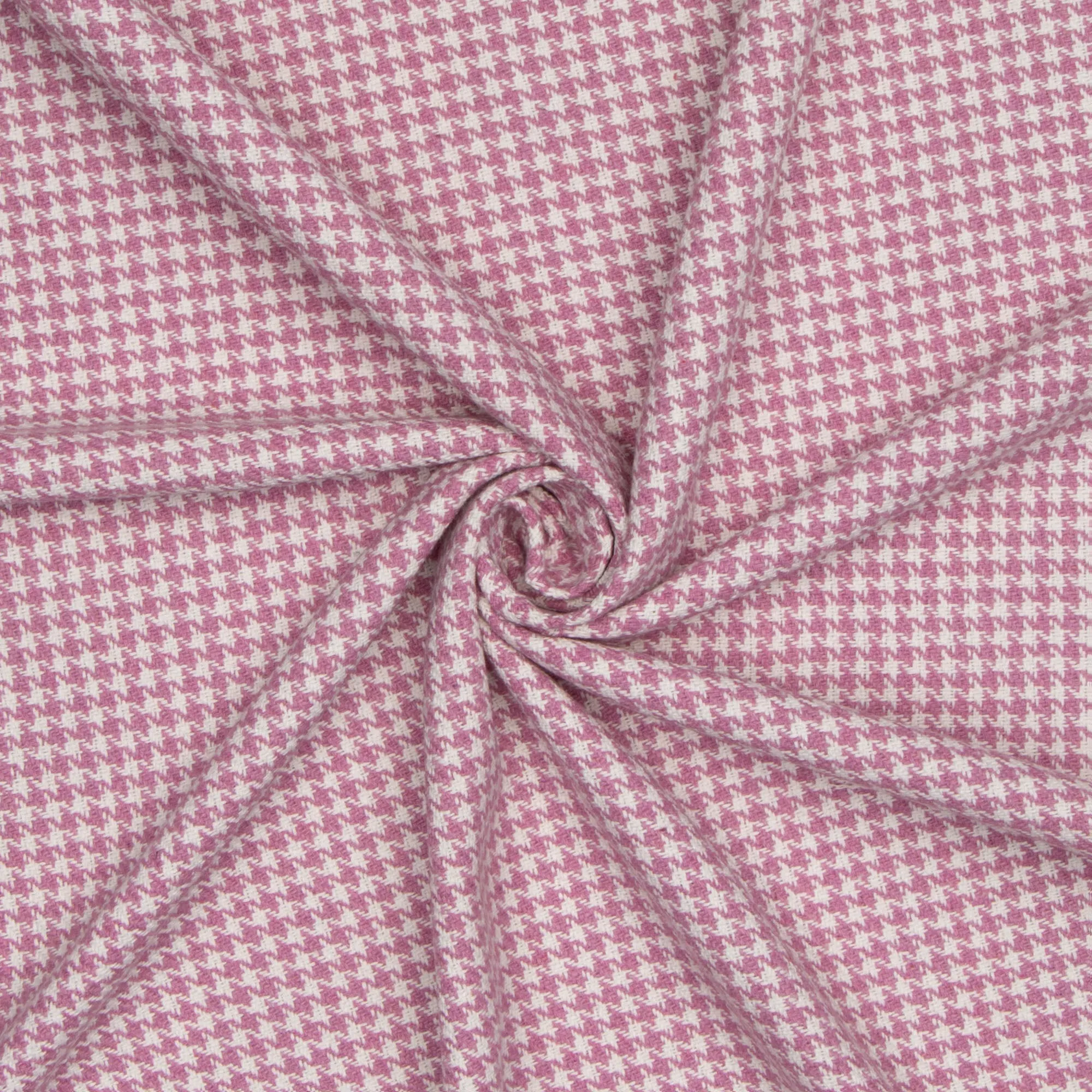 Hounds-Tooth Candy Pink & White