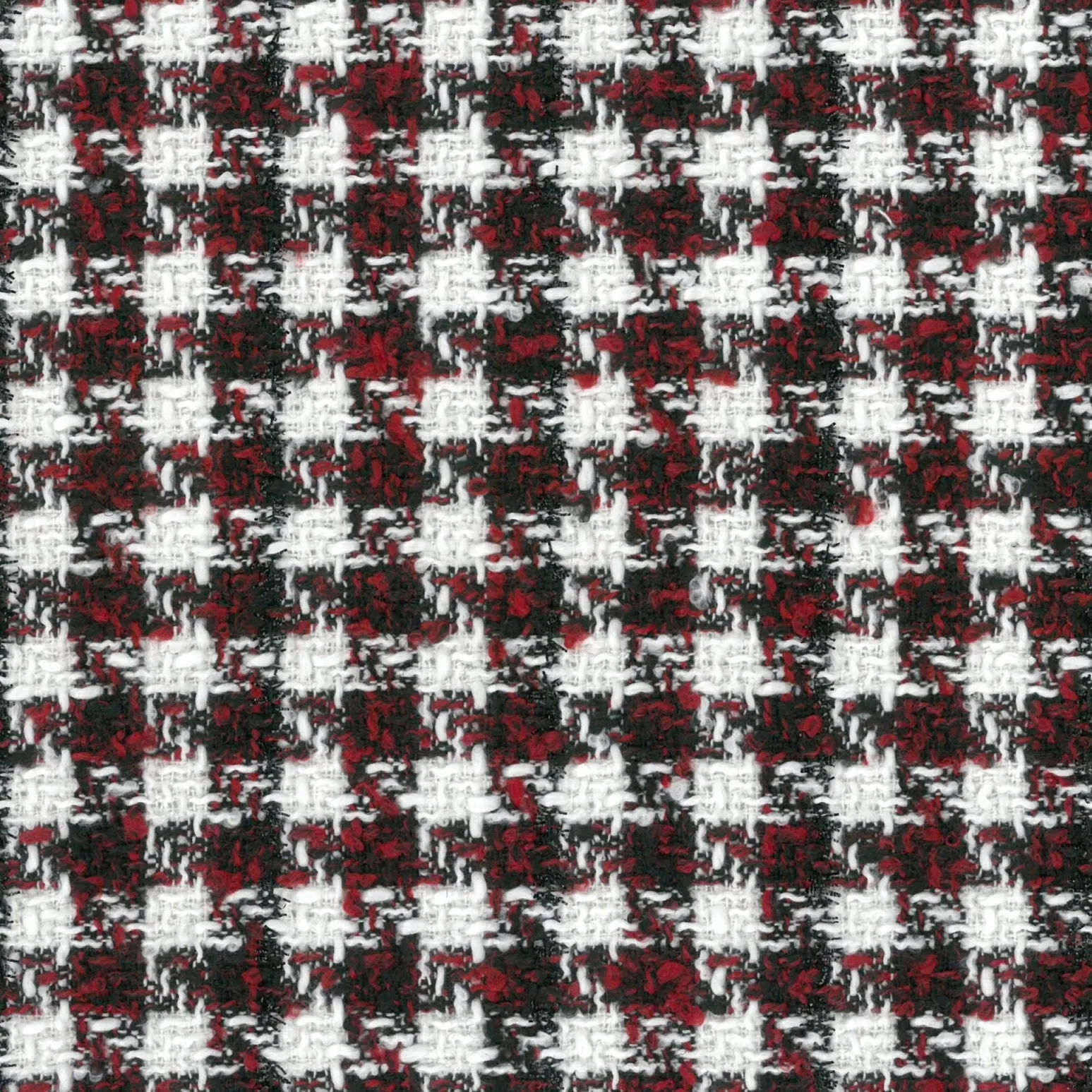 Hounds-Tooth Ruby Red & White