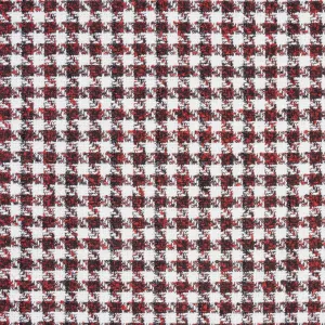 Hounds-Tooth Ruby Red & White