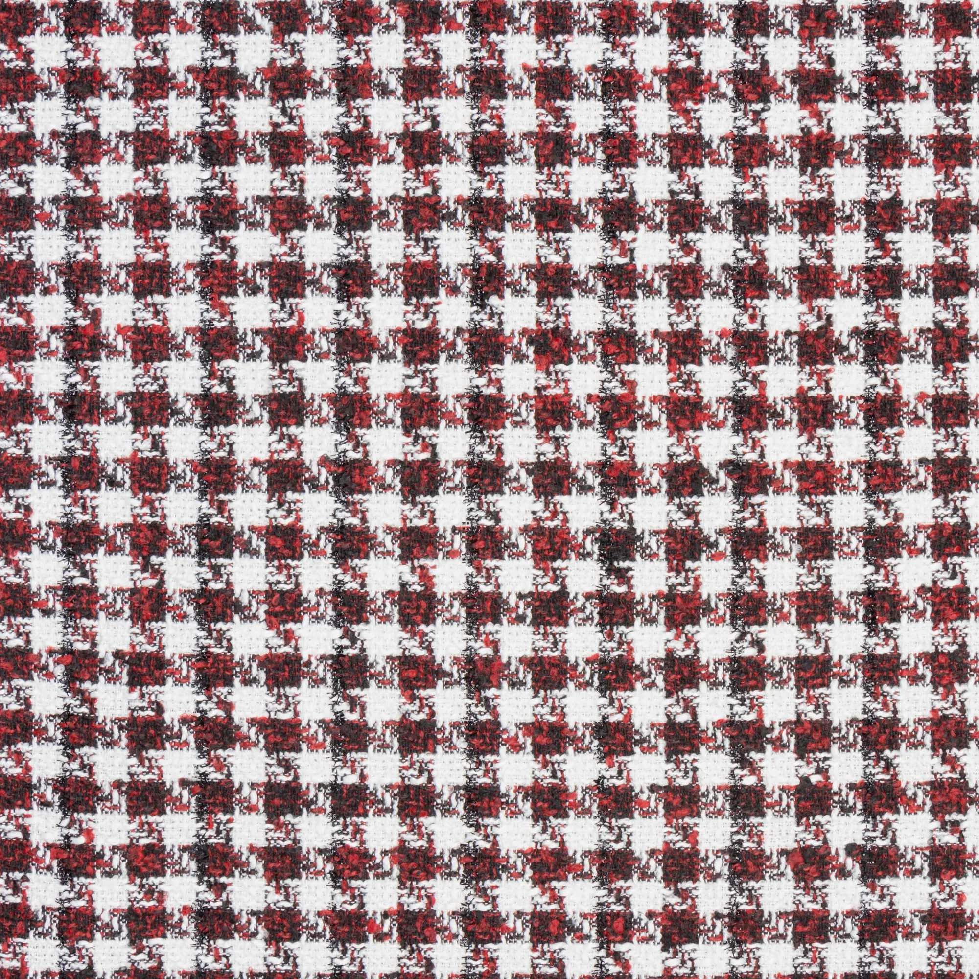 Hounds-Tooth Ruby Red & White