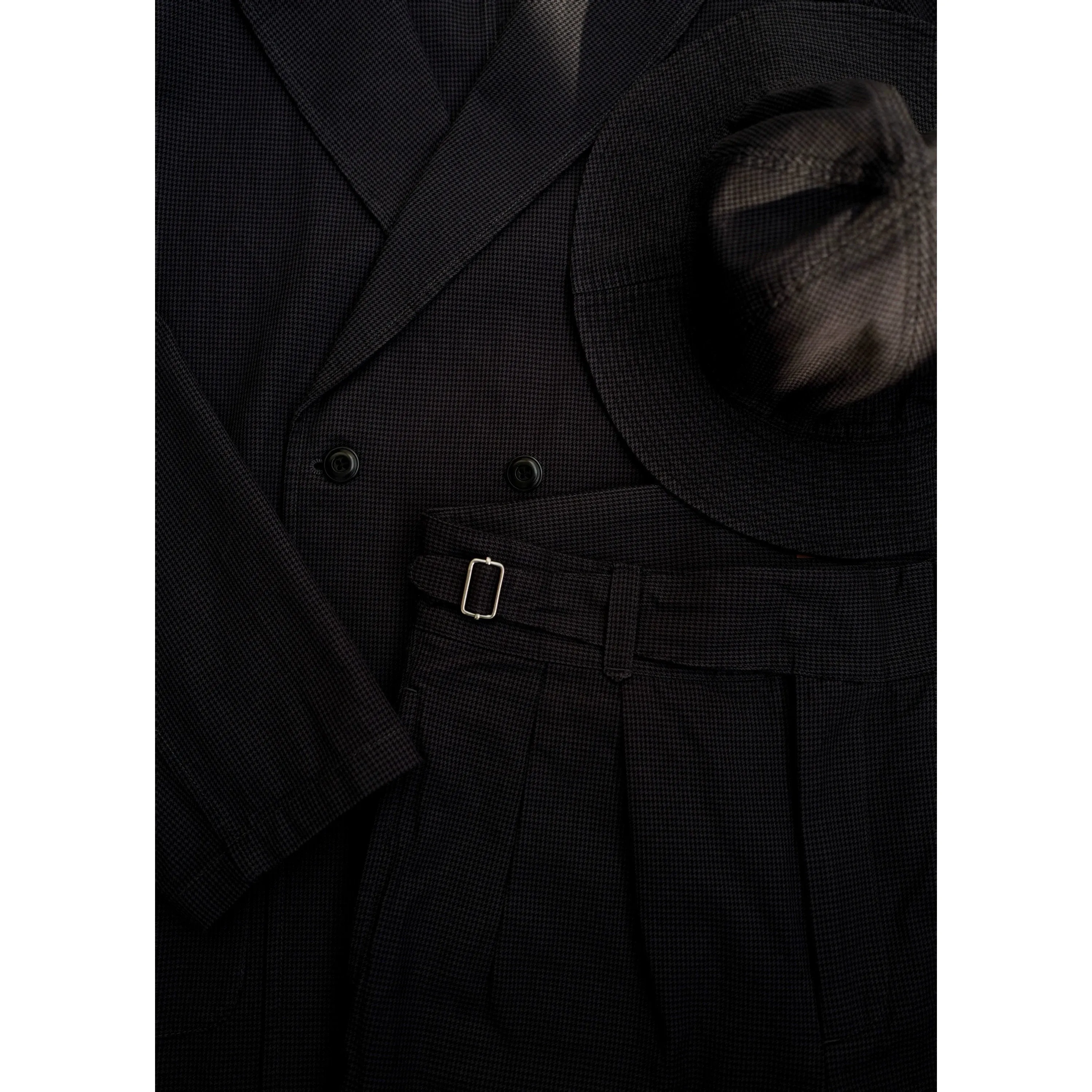 Houndstooth Double-Breasted Jacket