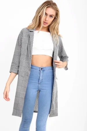 Houndstooth Duster Coat