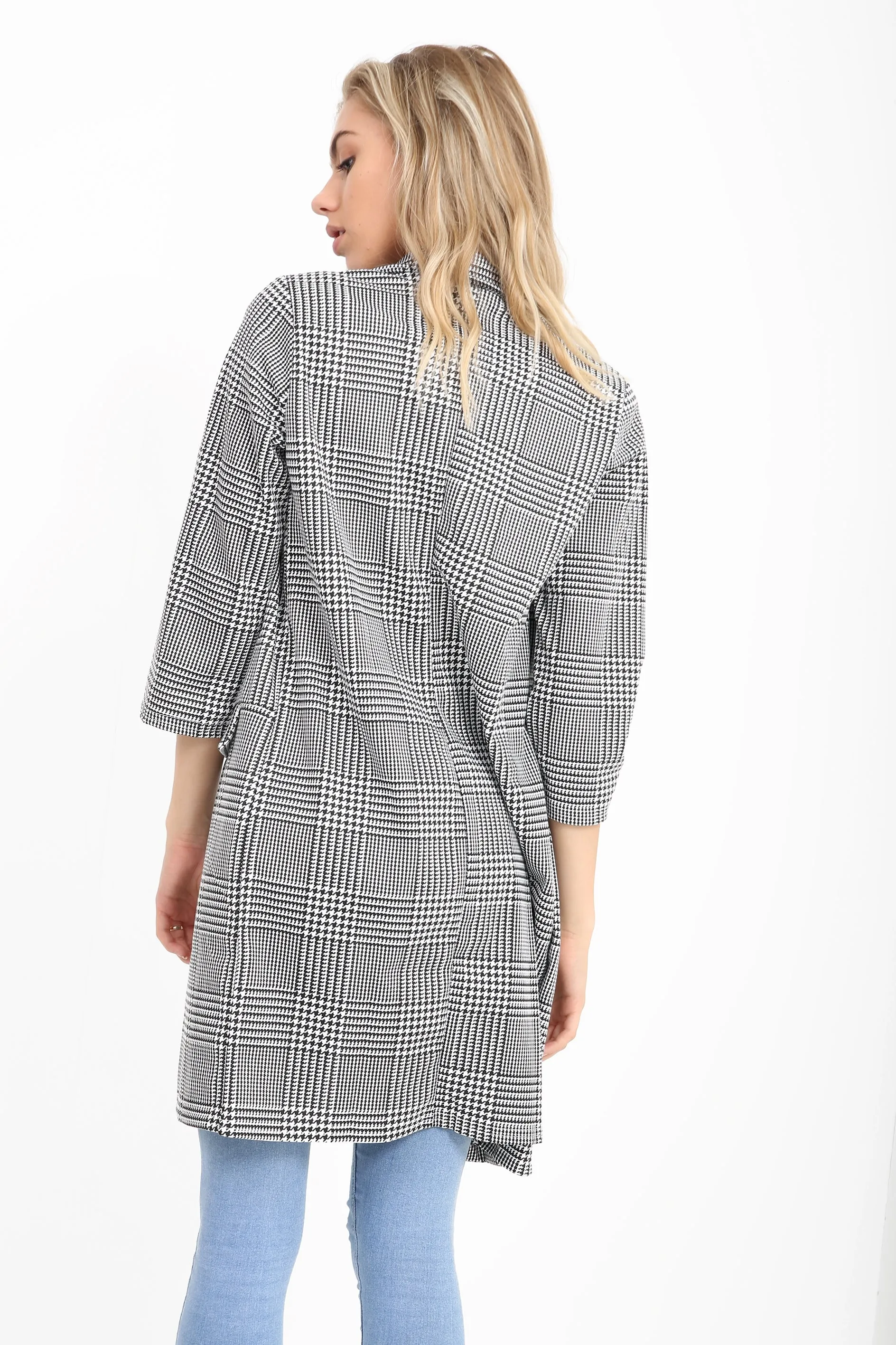Houndstooth Duster Coat
