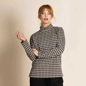houndstooth hi crew tee