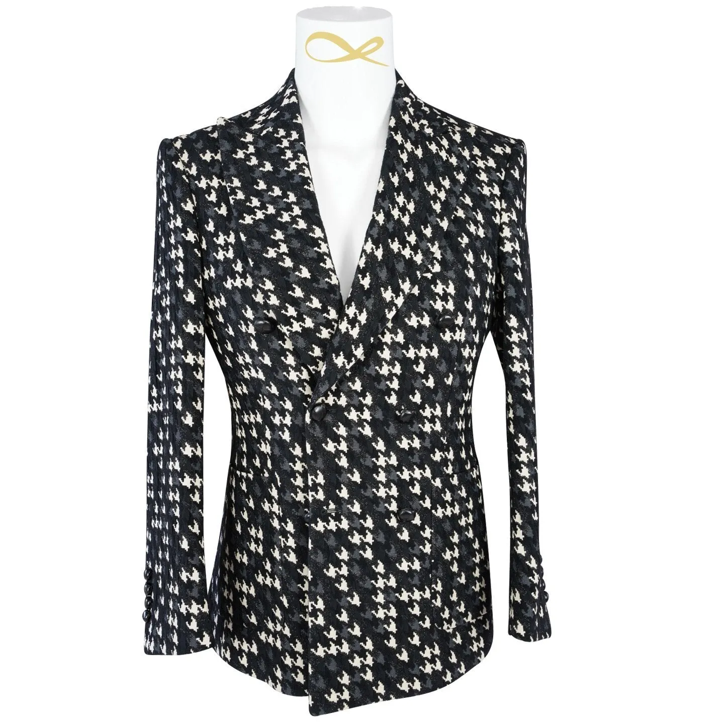Houndstooth Lusso Double Breasted Jacket @ The Vault