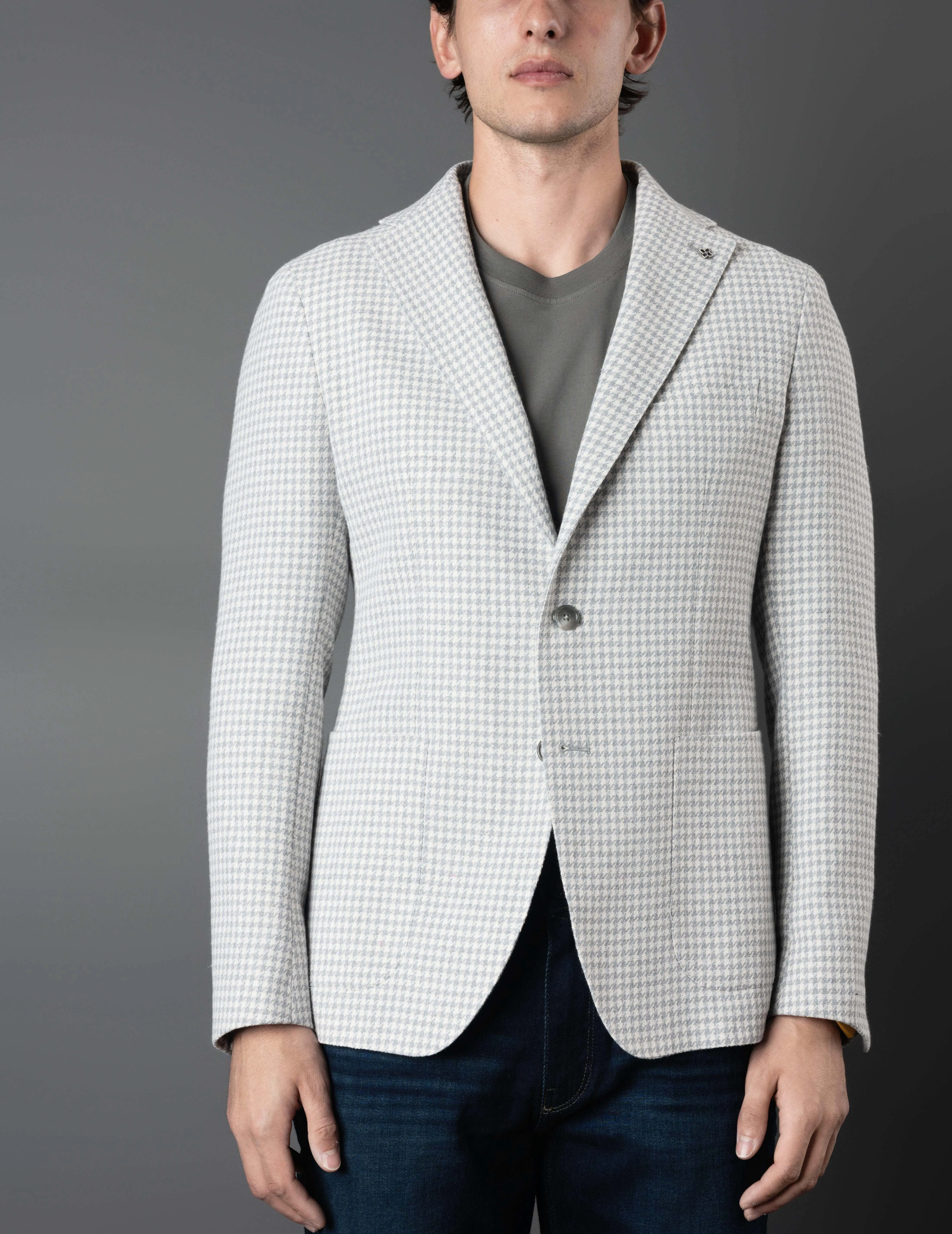 Houndstooth Print Jacket