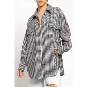 houndstooth shacket