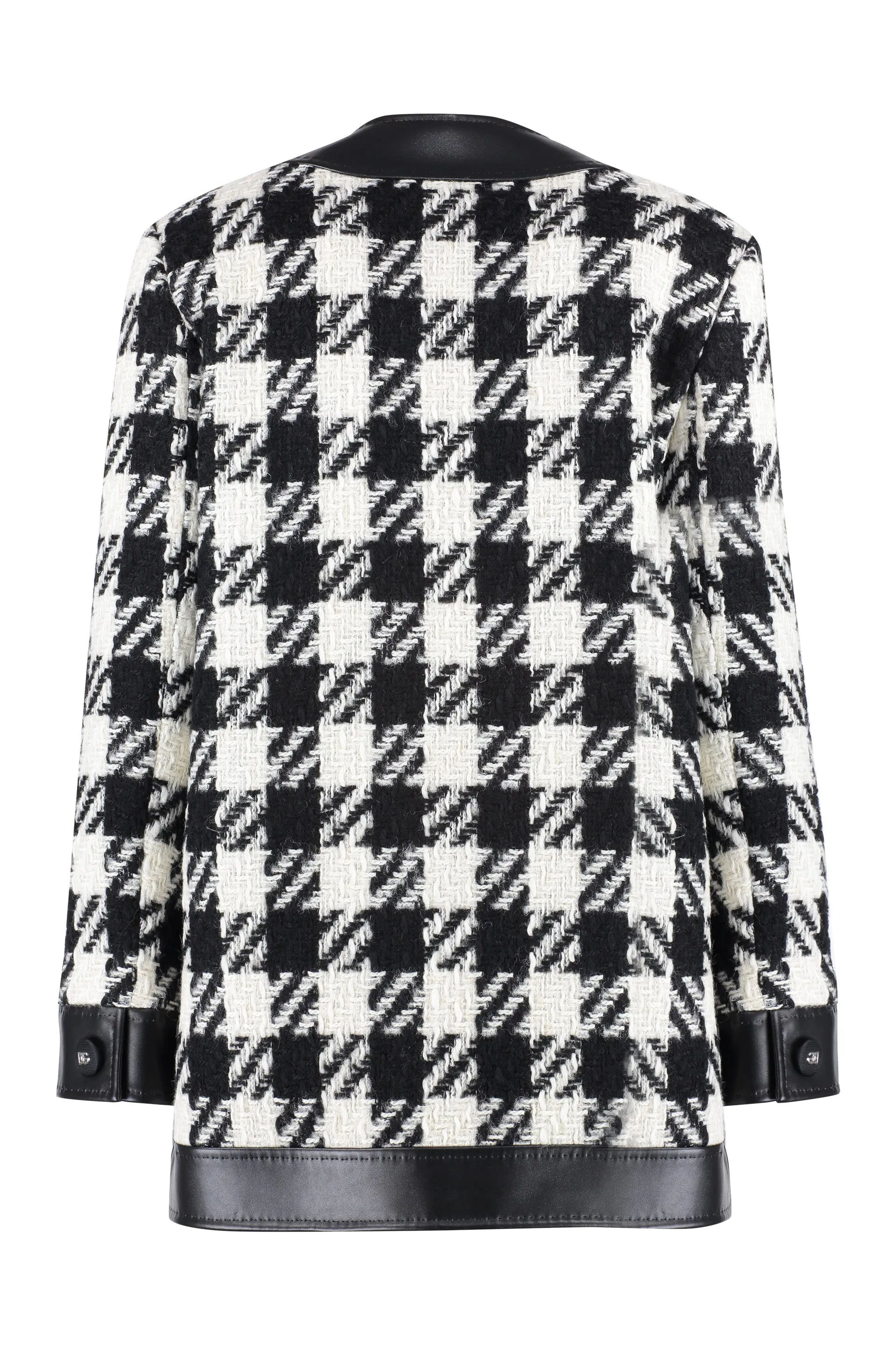 Houndstooth wool jacket