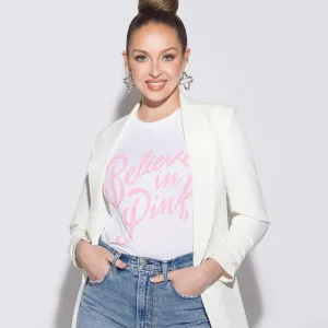 I Believe In Pink Breast Cancer Awareness Vintage Tee