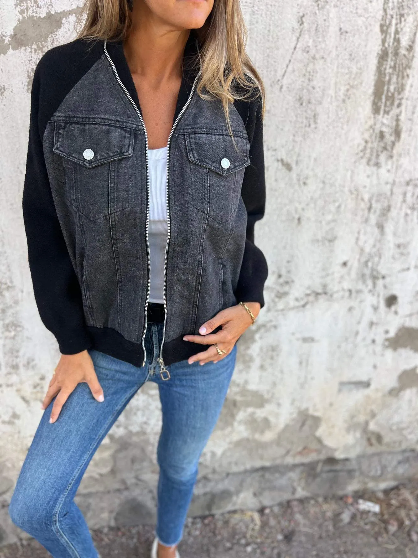 Iliana® | Modern jacket with denim